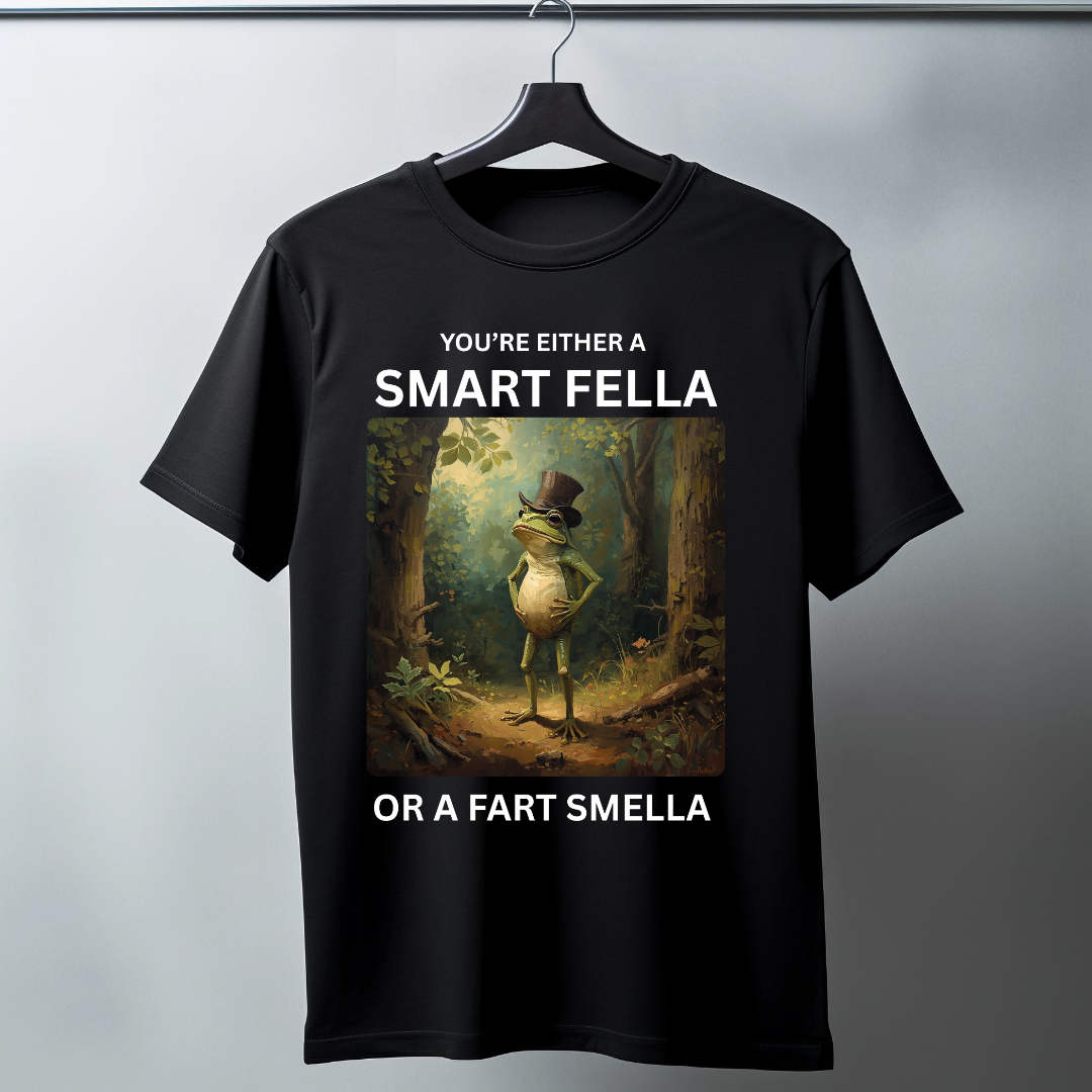 You’re Either a Smart Fella or a Fart Smella” Vintage Bird Illustration t-shirt