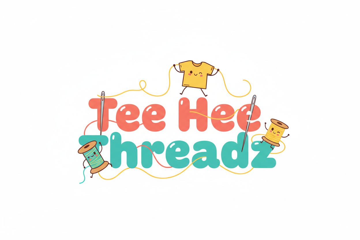 make a fun Tee Hee Threadz logo 